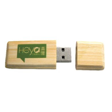 Wooden case USB stick - HEYA GREEN